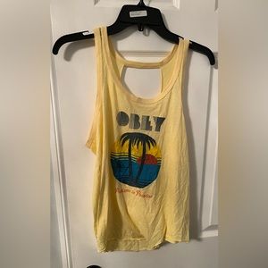 Obey yellow tank top